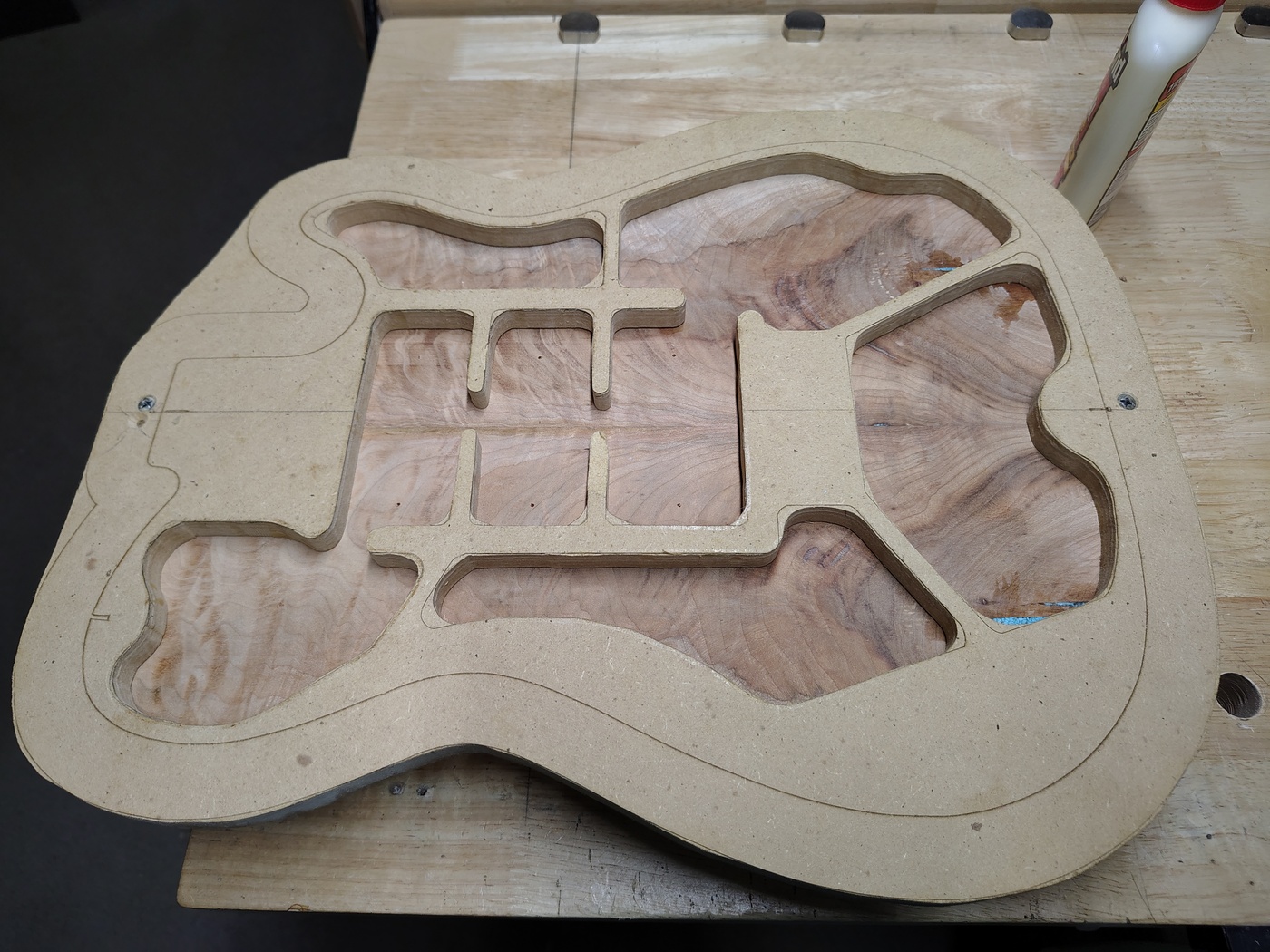 Chamber template used as drop
top caul