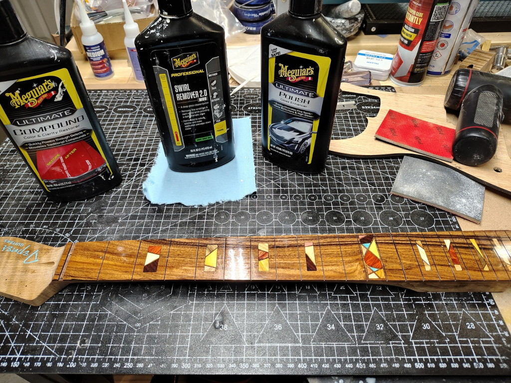 Fretboard polished with Meguiar's